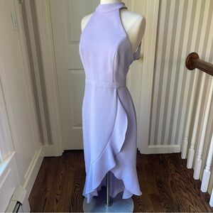 Lavender Bloomingdale’s Formal Dress High-Low Slit Backless Halter
